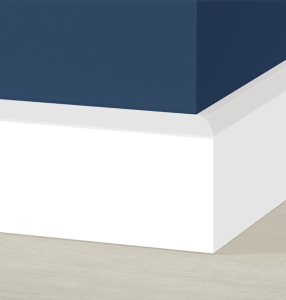 Gelakte MDF Plint Halfrond RAL 9010